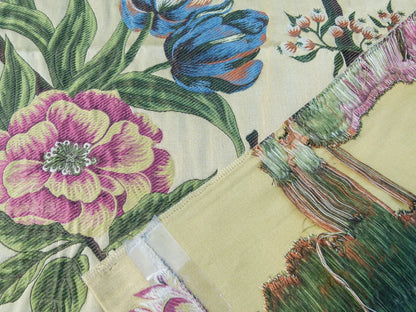 10 EV32 Square 24 x 27 inches Scalamandre Old World Weavers Frida Gold/Multi Woven Foliage Yellow MSRP 546/y