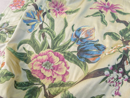 10 EV32 Square 24 x 27 inches Scalamandre Old World Weavers Frida Gold/Multi Woven Foliage Yellow MSRP 546/y