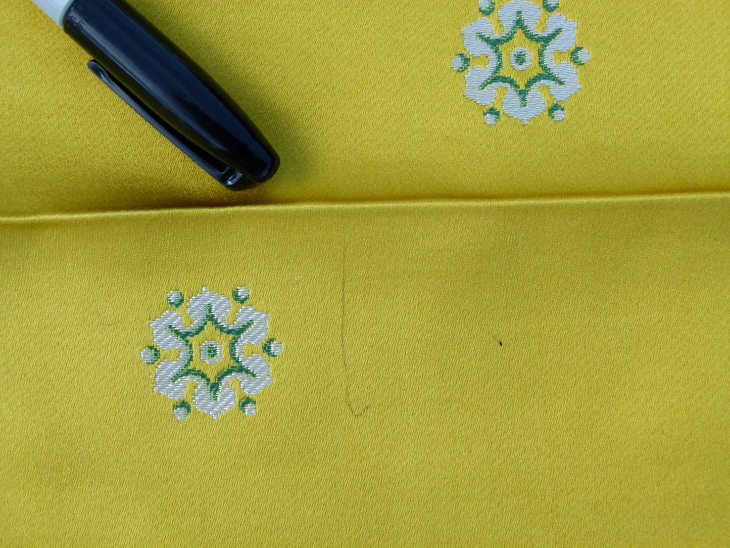 12 EV32 Square 25 x 26 inches Scalamandre Tassinari &amp; Chatel Davout Seme Jaune Yellow Silk MSRP USD 2222/y