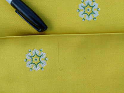 12 EV32 Square 25 x 26 inches Scalamandre Tassinari &amp; Chatel Davout Seme Jaune Yellow Silk MSRP USD 2222/y