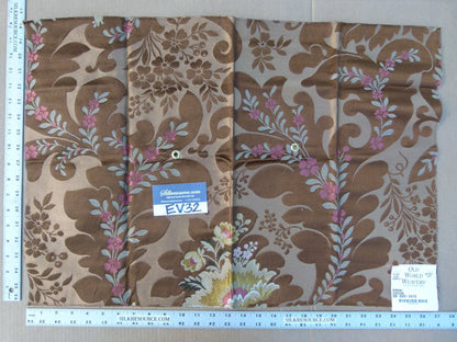 13 EV32 Square 18 x 27 inches Scalamandre Old World Weavers Rimini Cocoa Brown Floral Historic MSRP USD 1676/y