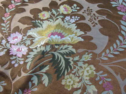 17 EV32 Square 26 x 27 inches Scalamandre Old World Weavers Rimini Cocoa Brown Floral Historic MSRP USD 1676/y