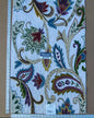 18 EV32 Square Scalamandre Old World Weavers Mitra Teal/Plum/Brick on White Crewel MSRP USD 500+/y