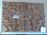 19 EV32 Square 16 x 27 inches Scalamandre Old World Weavers Rimini Cocoa Brown Floral Historic MSRP USD 1676/y