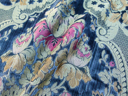 21 EV32 Square 27 x 27 inches Scalamandre Old World Weavers Tosca Blue Silk Cut Velvet MSRP USD956/y