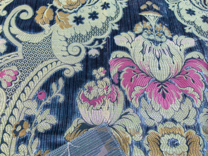 21 EV32 Square 27 x 27 inches Scalamandre Old World Weavers Tosca Blue Silk Cut Velvet MSRP USD956/y