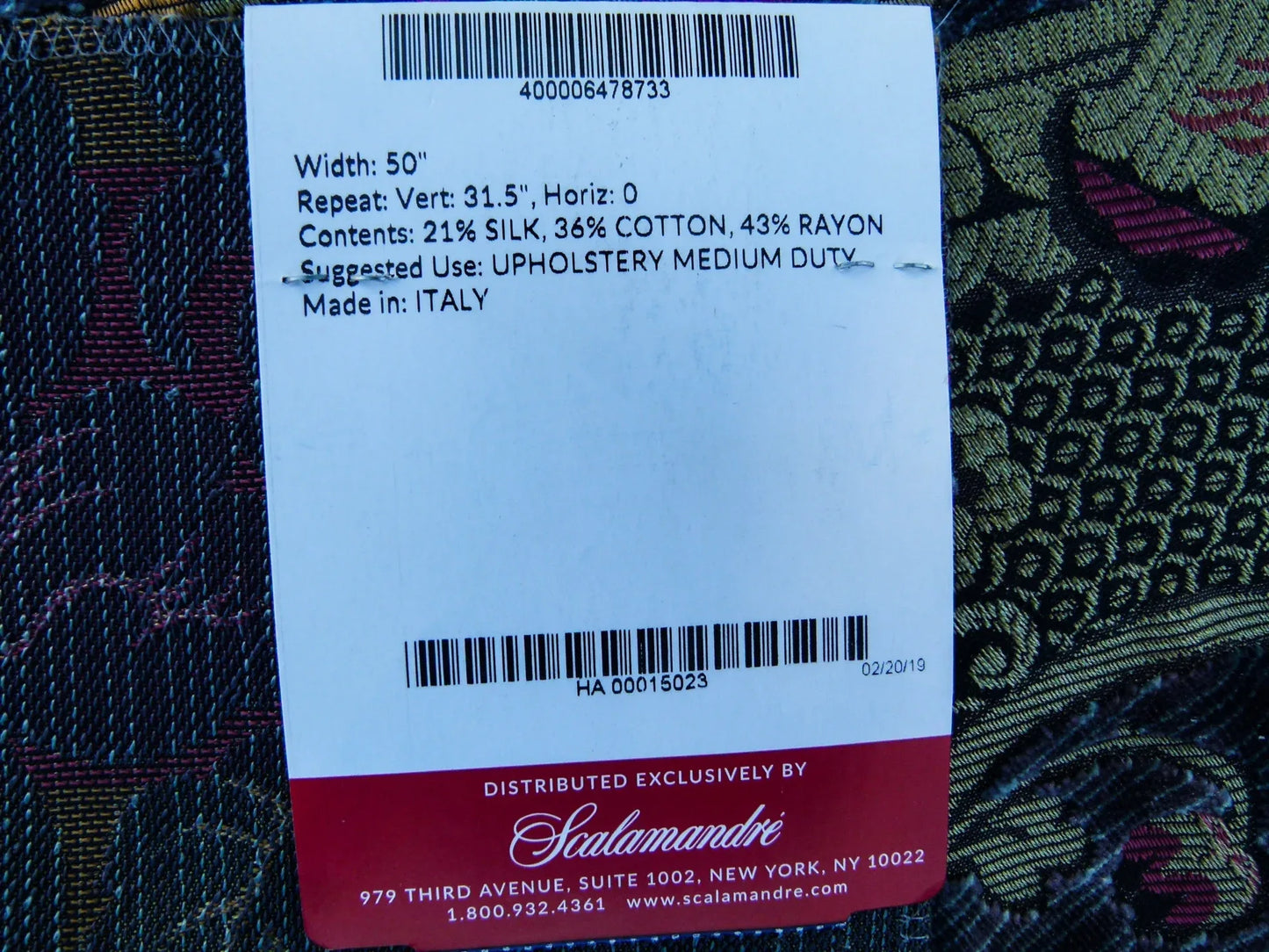 22 EV32 Square 27 x 27 inches Scalamandre Old World Weavers Tosca Blue Silk Cut Velvet MSRP USD956/y