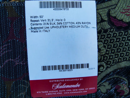 22 EV32 Square 27 x 27 inches Scalamandre Old World Weavers Tosca Blue Silk Cut Velvet MSRP USD956/y