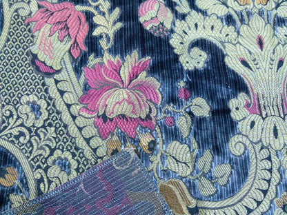 22 EV32 Square 27 x 27 inches Scalamandre Old World Weavers Tosca Blue Silk Cut Velvet MSRP USD956/y