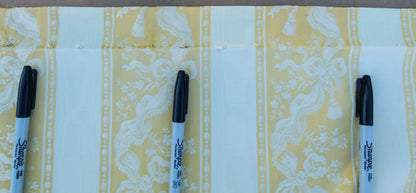 29 EV32 Square 25 x 24 inches Scalamandre Tassinari &amp; Chatel Les Rubans Or Stripe Yellow White