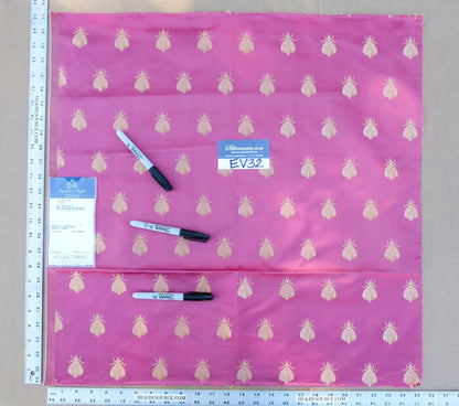 30 EV32 Square 25 x 25 inches Scalamandre Tassinari &amp; Chatel Les Abeilles Rouge