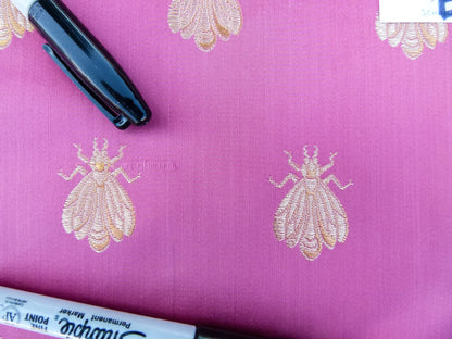 30 EV32 Square 25 x 25 inches Scalamandre Tassinari &amp; Chatel Les Abeilles Rouge