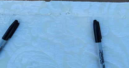 33 EV32 Square 23 x 25 inches Scalamandre Lelievre Coppelia Blanc White Large Jacquard