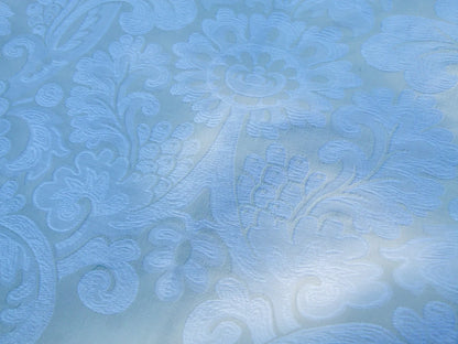 33 EV32 Square 23 x 25 inches Scalamandre Lelievre Coppelia Blanc White Large Jacquard