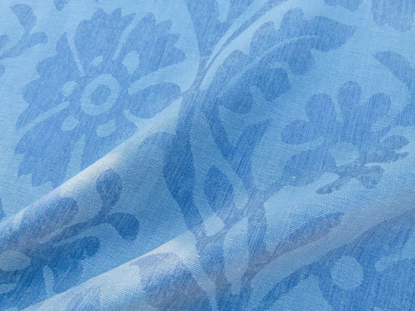 37 EV32 Square 36 x 25 inches Scalamandre Santo Stefano Jacquard Floral Blue MSRP USD 358/y