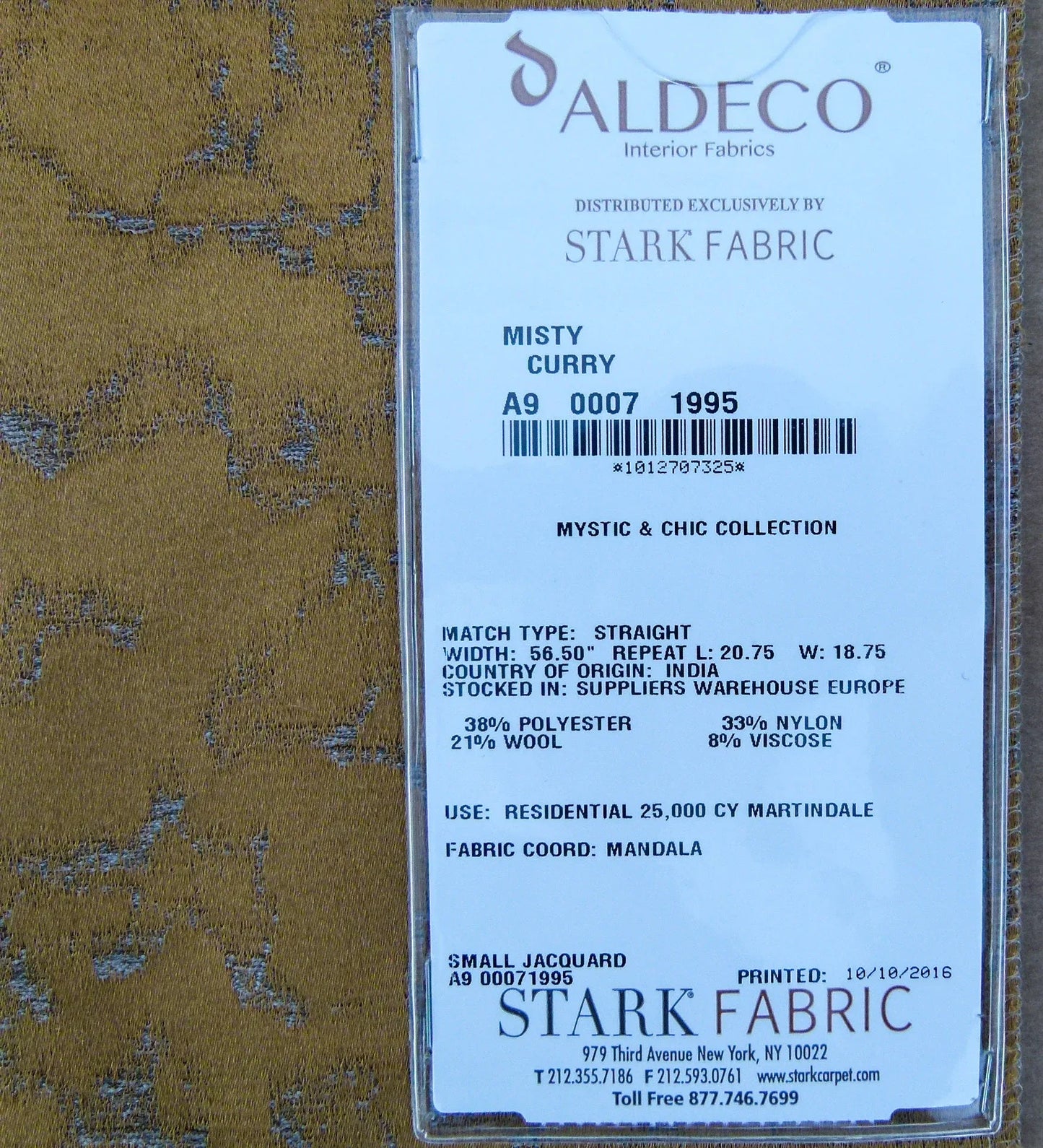 40 EV32 Square 27 x 27 inches Scalamandre Aldeco Misty Curry Small Jacquard Brown MSRP USD 344/y