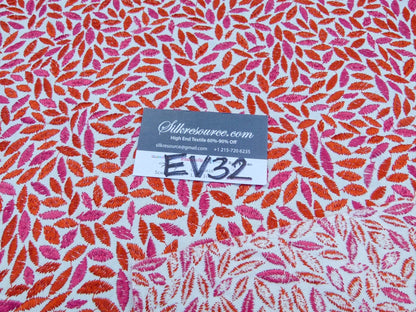 45 EV32 Square 27 x 24 inches Scalamandre Grey Watkins Meadow Embroidery Pink Red MSRP USD 320/y