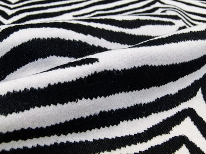 51 EV32 Square 26 x 25 inches Scalamandre Old World Weavers Singita Black and White Animals White Zebra Wool  MSRP 306/y