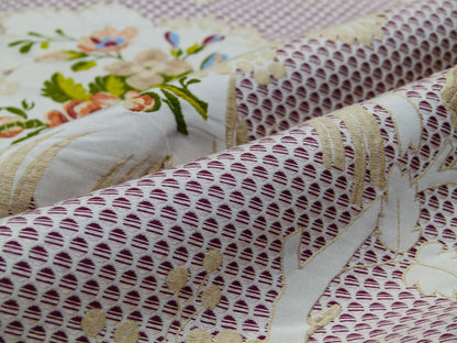 53 EV32 Square 25 x 27 inches Scalamandre Old World Weavers Frullino Red Silk Botanical MSRP USD1286/yard