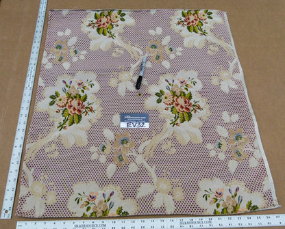 54 EV32 Square 30 x 27 inches Scalamandre Old World Weavers Frullino Red Silk Botanical MSRP USD1286/yard