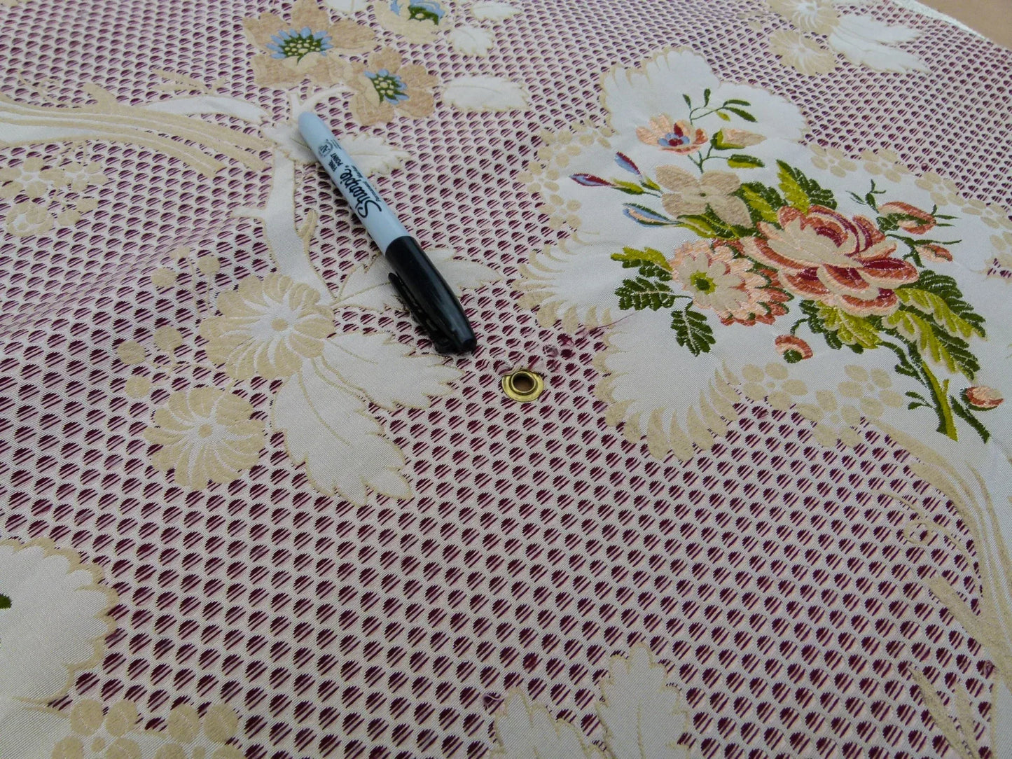 54 EV32 Square 30 x 27 inches Scalamandre Old World Weavers Frullino Red Silk Botanical MSRP USD1286/yard