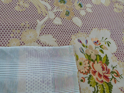 54 EV32 Square 30 x 27 inches Scalamandre Old World Weavers Frullino Red Silk Botanical MSRP USD1286/yard