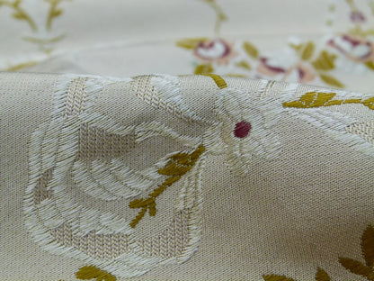 56 EV32 Square 27 x 27 inches Scalamandre Old World Weavers Printemps Beige Floral Botanical