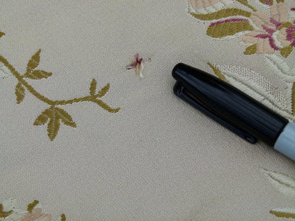 Scalamandre Old World Weavers Pallazo Pallavicini Multi Olives and Reds Jacquard Silk Lampas Square 1y x 26in