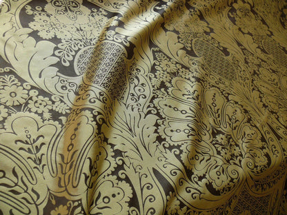 Beacon Hill Classy Chippendale 100%silk Brocade Chocolate