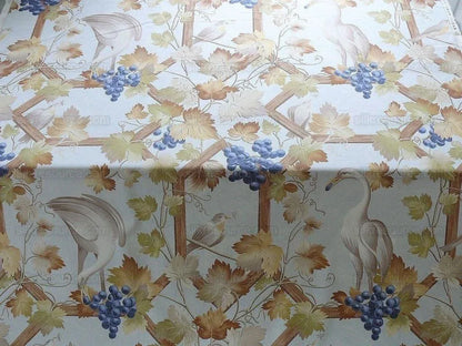 Brunschwig & Fils "affresco Airone"cotton Crane Grape