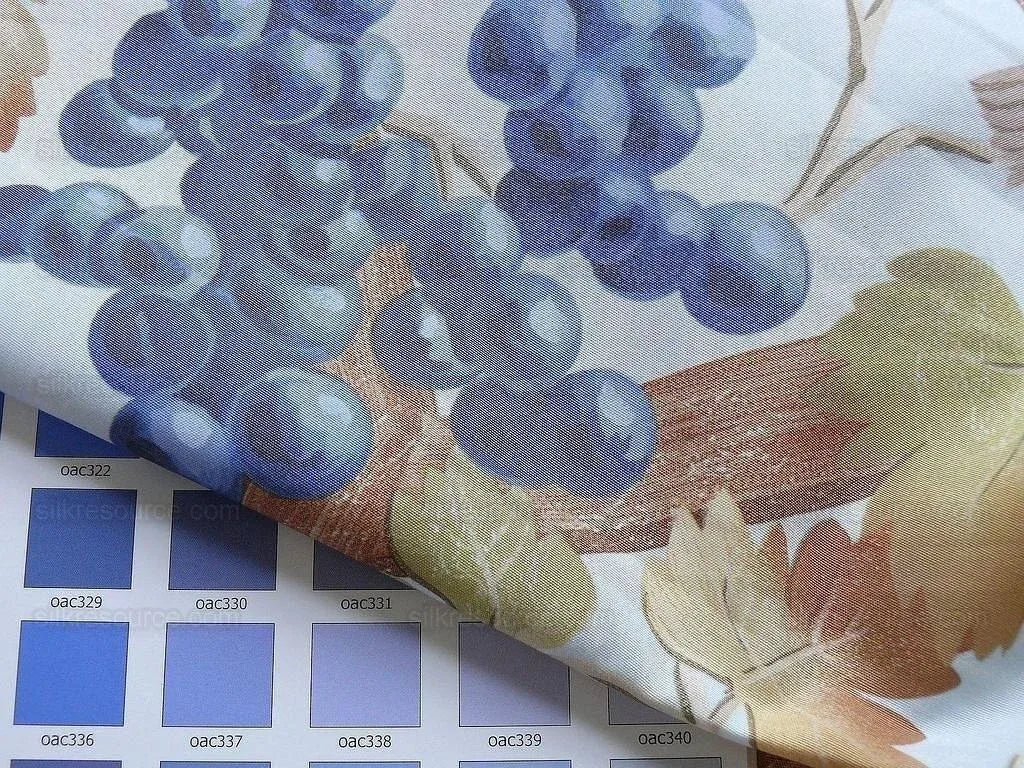 Brunschwig & Fils "affresco Airone"cotton Crane Grape