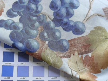 Brunschwig & Fils "affresco Airone"cotton Crane Grape