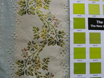 100% Silk  Chambord Silk Lisere Blue Pink Stripe