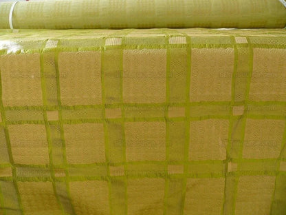 Schumacher Amazing Italian Silk Cotton Figured Woven Green Gold