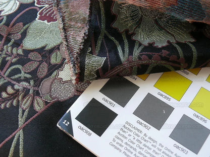 Stroheim &amp; Romann 100% Silk Lampas Lush Deco Fluer