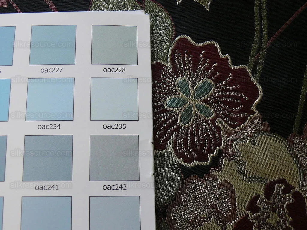 Stroheim &amp; Romann 100% Silk Lampas Lush Deco Fluer