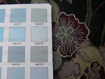 Stroheim &amp; Romann 100% Silk Lampas Lush Deco Fluer