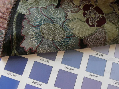 Stroheim &amp; Romann 100% Silk Lampas Lush Deco Fluer