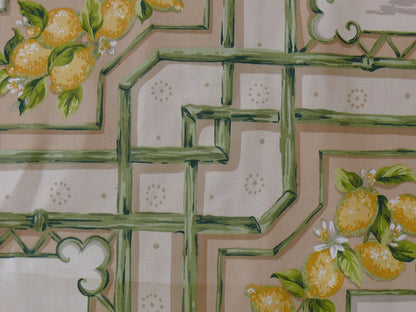 Tyler Hall "lemoncello" Lemon Tree Yellow Green Bamboo Lattice Orangery Citrus Topiary