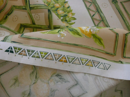 Tyler Hall "lemoncello" Lemon Tree Yellow Green Bamboo Lattice Orangery Citrus Topiary