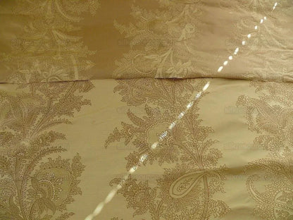 100% Silk Lampas Magnolia "vintage" Tan