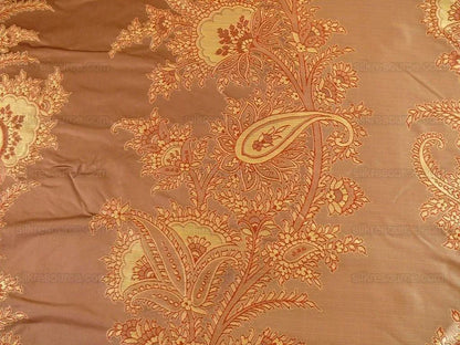 100% Silk Lampas Magnolia "bittersweet Night" Pink