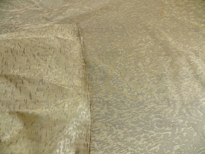 by yard 100% Silk Lampas Ikat Medallion "bone" Khaki