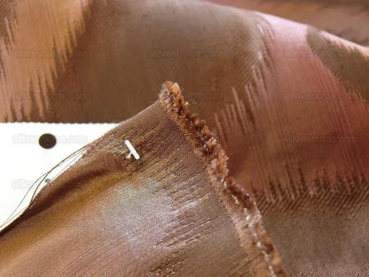 100% Silk Jacquard Hazy Paisley Ikat "java Berry" Purple Deep Red Thick Reversible