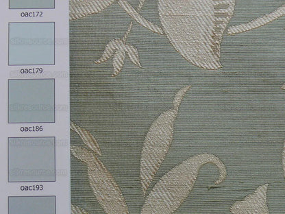 100% Silk Lampas Fairy Tale Pom "seafoam" Blue Aqua Green Cream Josef Frank