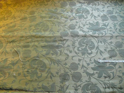 100% Silk Lampas Fairy Tale Pom "spruce" Green Blue Beige Josef Frank