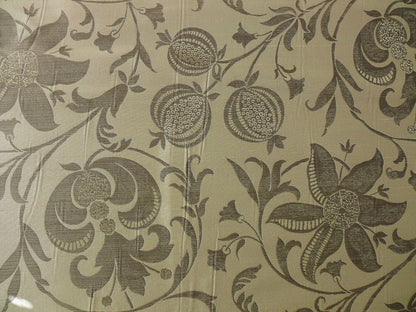 100% Silk Lampas Fairy Tale Pom "silver" Grey Cream White Josef Frank