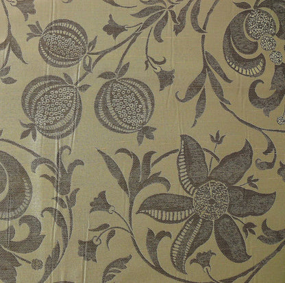 100% Silk Lampas Fairy Tale Pom "silver" Grey Cream White Josef Frank