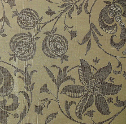 100% Silk Lampas Fairy Tale Pom "silver" Grey Cream White Josef Frank