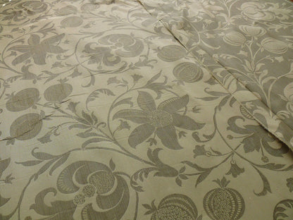 100% Silk Lampas Fairy Tale Pom "silver" Grey Cream White Josef Frank